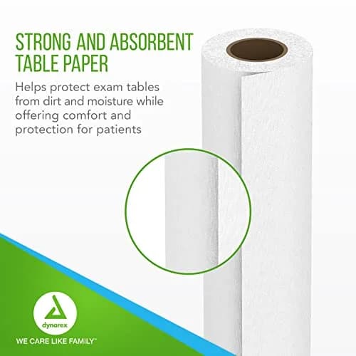 Dynarex Table Paper, Crepe, 18" x 125 ft., Pack of 12 | High-Quality Exam Table Cover for Medical & Massage Use thumbnail 3