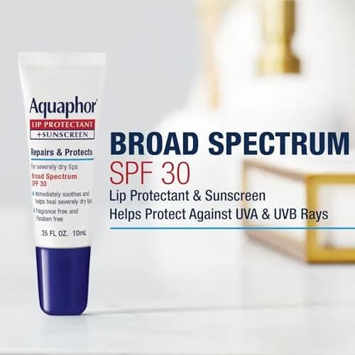Aquaphor Lip Repair Lip Balm with Sunscreen SPF 30, 10ml (0.35 Fl Oz) | Dermatologist Recommended for Dry, Chapped Lips thumbnail 3