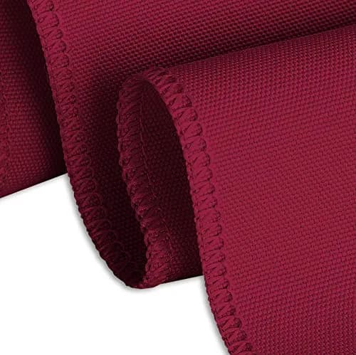 LTC LINENS 14 ft Burgundy Pleated Table Skirt for Rectangular & Round Tables | Elegant Polyester Banquet Cover thumbnail 2