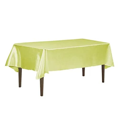 LTC LINENS Satin Tablecloth 60 x 126-Inch | Elegant, Wrinkle & Stain Resistant, Made in China thumbnail 1