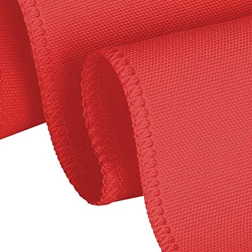 LTC LINENS 6 ft. Fitted Polyester Tablecloth Red | Wrinkle-Resistant & Snug Fit for Banquet & Event Tables thumbnail 2