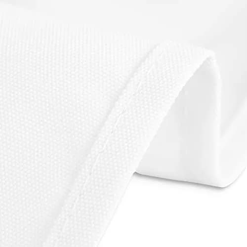LTC LINENS 85-Inch Square Polyester Tablecloth White | Durable, Wrinkle-Resistant & Easy Care thumbnail 2