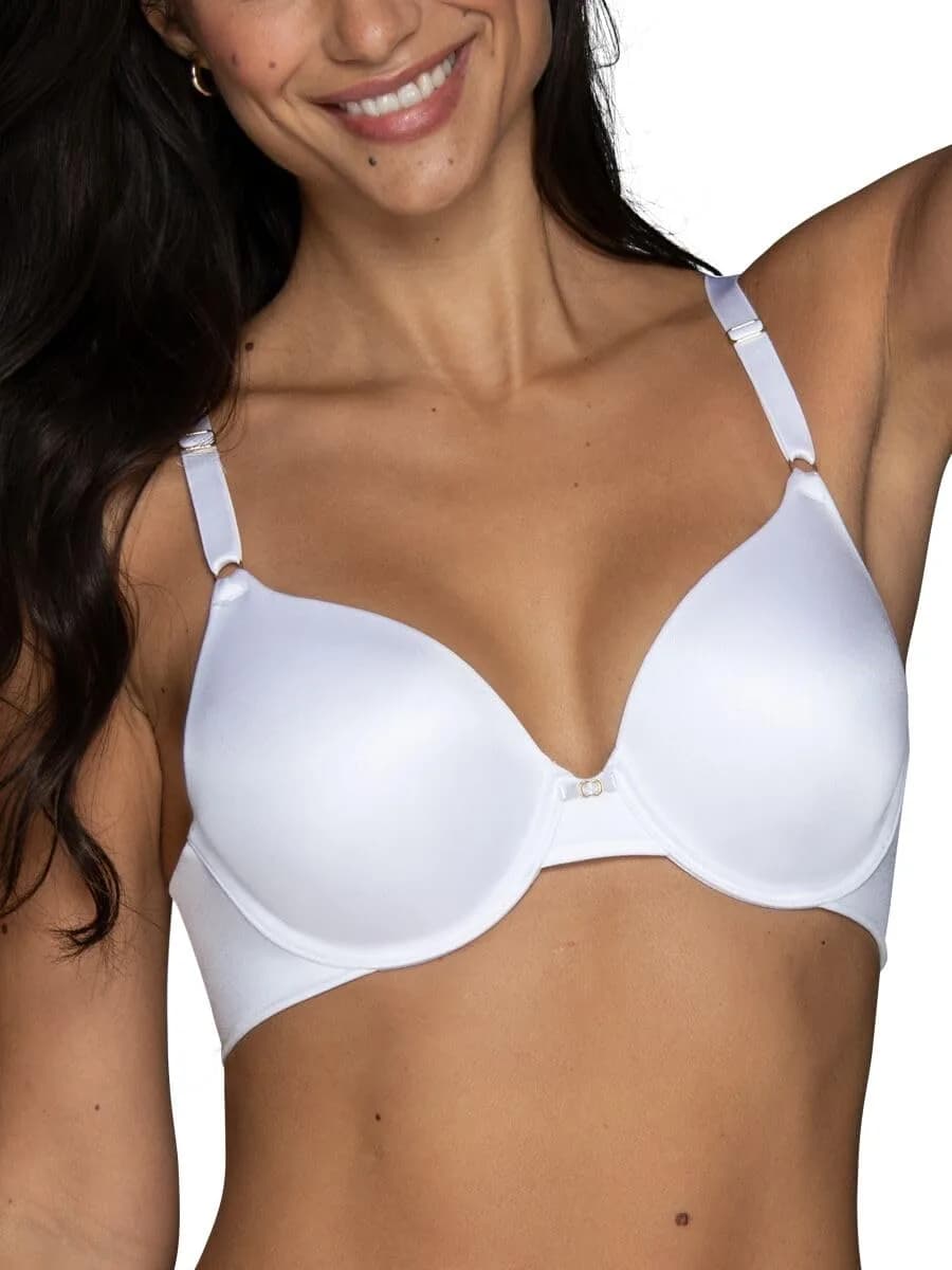 Vanity Fair Full Coverage Beauty Back Smoothing Bra, 36C | Seamless 4-Way Stretch, Lightly Lined Cups, Underwire