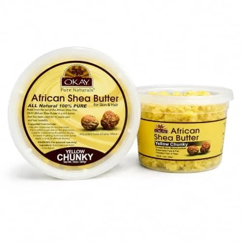 OKAY Raw African Shea Butter 283.5 g (10 oz) Chunks | Pure Unrefined Moisturizer for Face, Body & Hair thumbnail 1