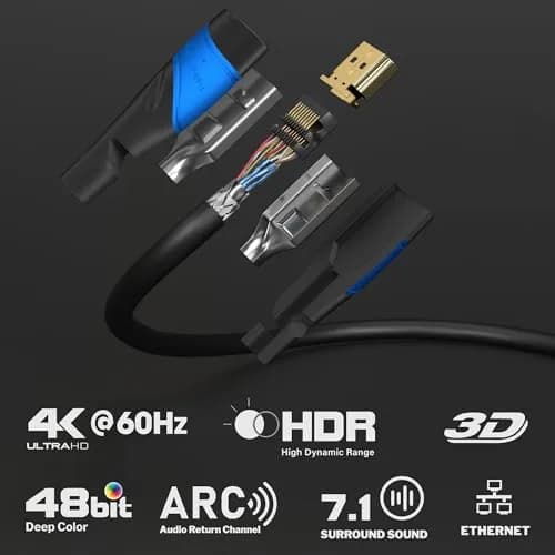 KabelDirekt 4K HDMI Cable 50ft | German Flexcore Technology for Ultra HD & Gaming thumbnail 2