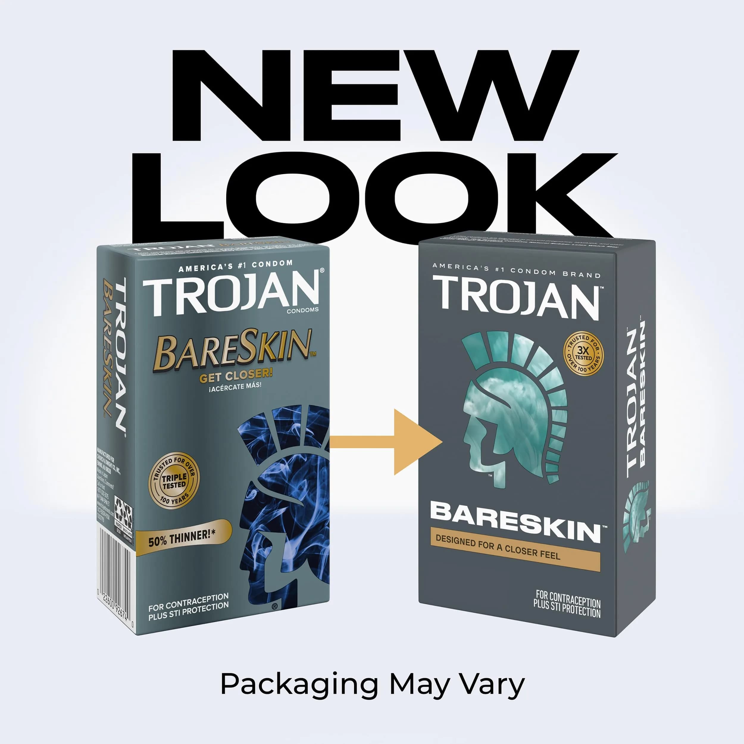 Trojan Bareskin Thin Premium Lubricated Condoms 24 Count | Closer Feel, Trusted Protection - view 2