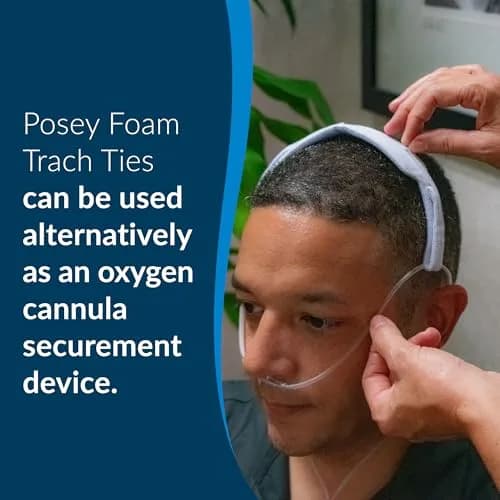 Posey Foam Trach Tie Small 23 cm (9 in) Neck Size | Pediatric Tracheostomy Tube Holder Pack of 12 thumbnail 6
