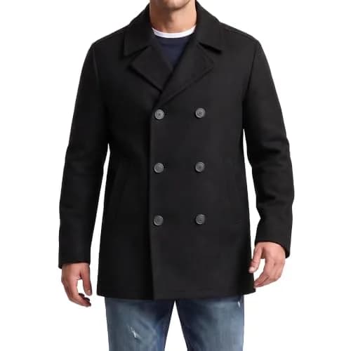 Nautica Wool Blend Peacoat – Double-Breasted Winter Coat, Big & Tall, X-Large | Classic & Warm thumbnail 1