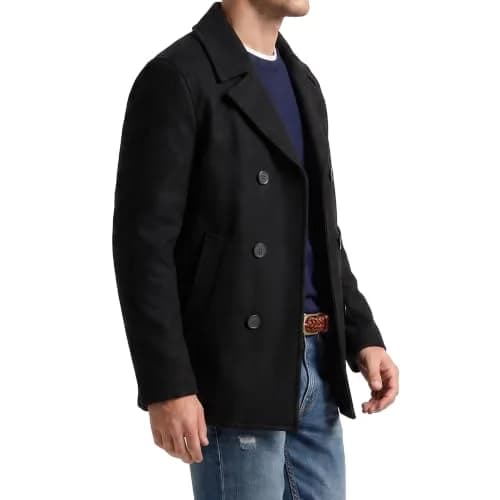 Nautica Wool Blend Peacoat – Double-Breasted Winter Coat, Big & Tall, X-Large | Classic & Warm thumbnail 4