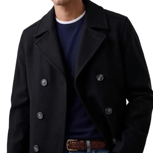 Nautica Wool Blend Peacoat – Double-Breasted Winter Coat, Big & Tall, X-Large | Classic & Warm thumbnail 5