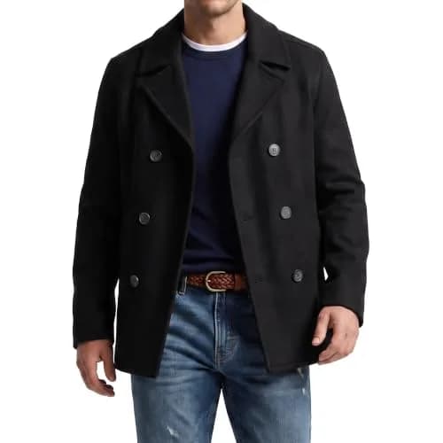 Nautica Wool Blend Peacoat – Double-Breasted Winter Coat, Big & Tall, X-Large | Classic & Warm thumbnail 2