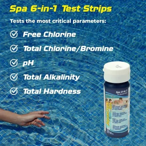 AquaChek SPA 6-in-1 Test Strips (50 Count) | Professional Spa Water Quality Testing Kit thumbnail 2