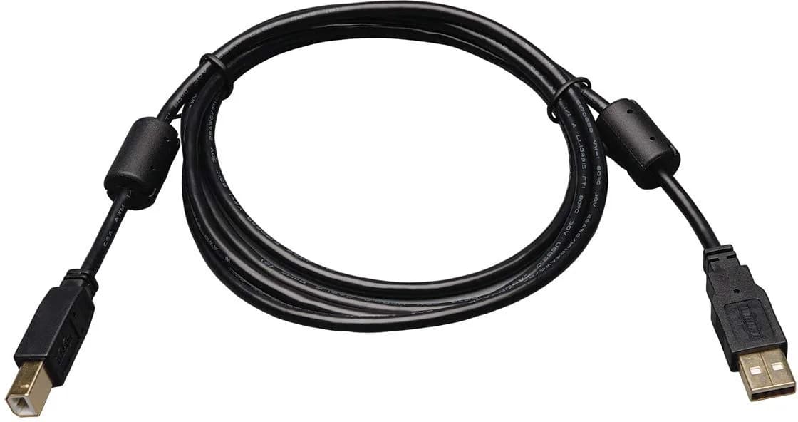 Tripp Lite USB 2.0 Hi-Speed A/B Cable with Ferrite Chokes 3-ft. | Gold Plated Connectors for Error-Free Data — 3 feet