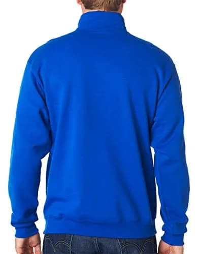 Jerzees NuBlend Quarter-Zip Cadet Collar Sweatshirt Royal Small | 205g (7.25 Oz) Fleece thumbnail 3