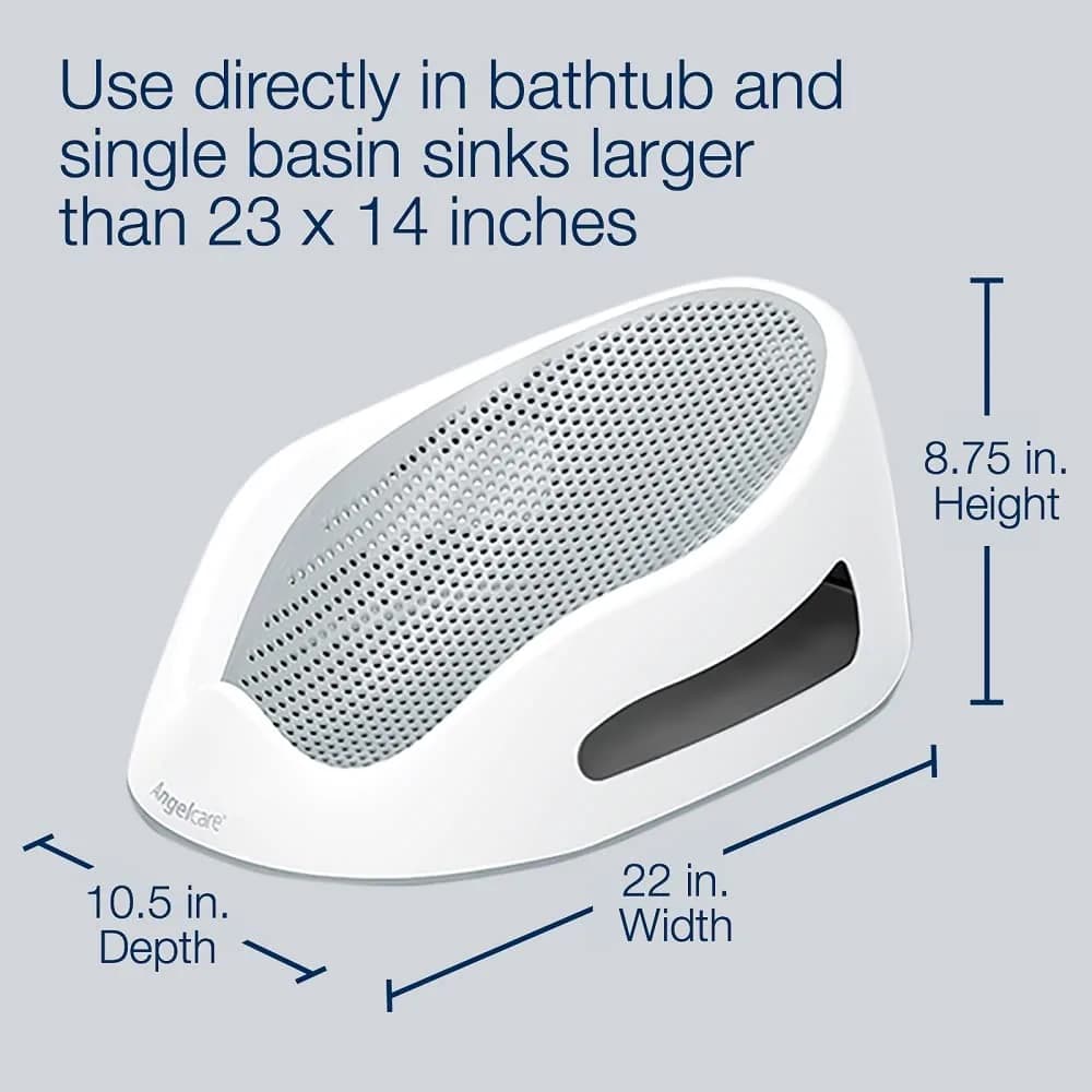 Angelcare Soft-Touch Baby Bath Support & Rinser Bundle, Aqua 0.75 kg (1.65 lb) | Ergonomic Design for Newborns - view 2
