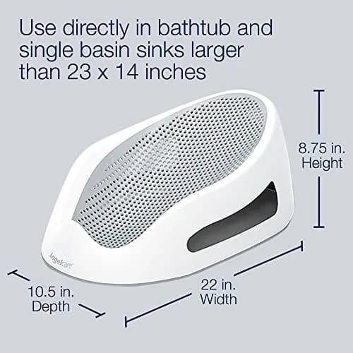 Angelcare Soft-Touch Baby Bath Support & Rinser Bundle, Aqua 0.75 kg (1.65 lb) | Ergonomic Design for Newborns thumbnail 2