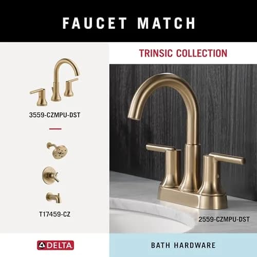 DELTA Single Towel Hook for Bathroom or Kitchen | Champagne Bronze | Trinsic Accessories thumbnail 6