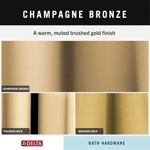 DELTA Single Towel Hook for Bathroom or Kitchen | Champagne Bronze | Trinsic Accessories thumbnail 7