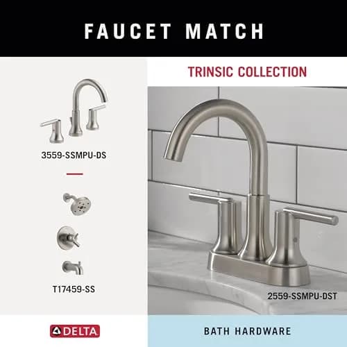 Delta Hand Towel Holder | Square Stainless Steel Ring for Hanging Towels in Kitchen, Bathroom | Trinsic Accessories thumbnail 5