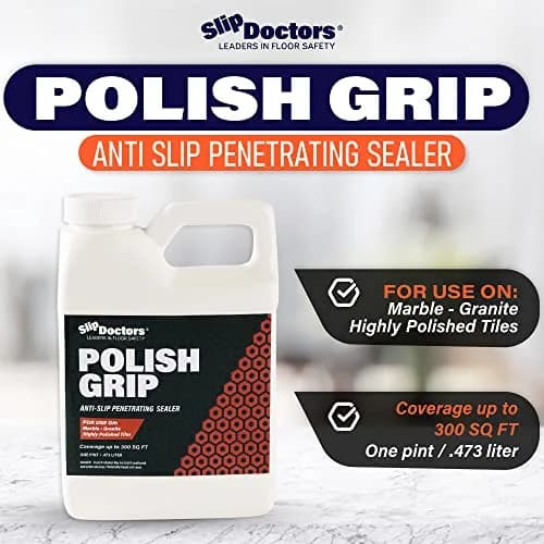 Slip Doctors Polish Grip Non-Slip Floor Coating & Sealant for Polished Marble, Granite & Tiles | Clear Pint thumbnail 2