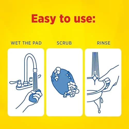 S.O.S Steel Wool Soap Pads 10 Count | Tough Cleaning Power for Indian Kitchens thumbnail 4