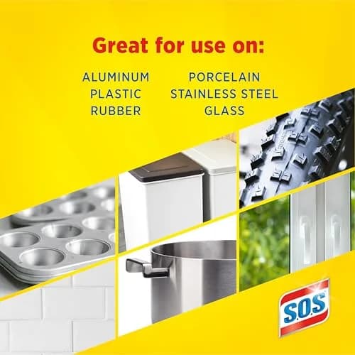 S.O.S Steel Wool Soap Pads 10 Count | Tough Cleaning Power for Indian Kitchens thumbnail 9