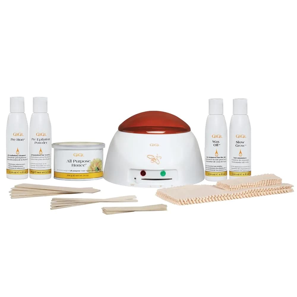 GIGI Let’s Wax Kit – Complete Waxing Kit for Hair Removal, Face & Body, 1 Count — Student Starter