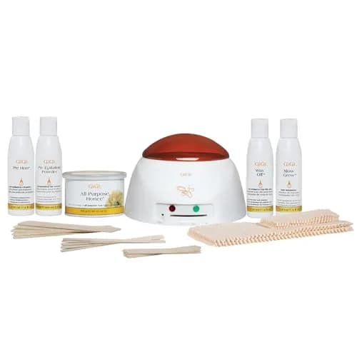 GIGI All Purpose Waxing Kit with Wax Warmer | Soft Wax Hair Removal for Beginners thumbnail 1