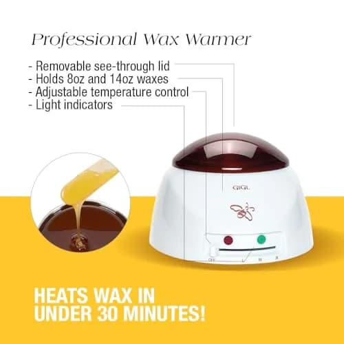 GIGI All Purpose Waxing Kit with Wax Warmer | Soft Wax Hair Removal for Beginners thumbnail 4