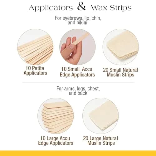 GIGI All Purpose Waxing Kit with Wax Warmer | Soft Wax Hair Removal for Beginners thumbnail 6