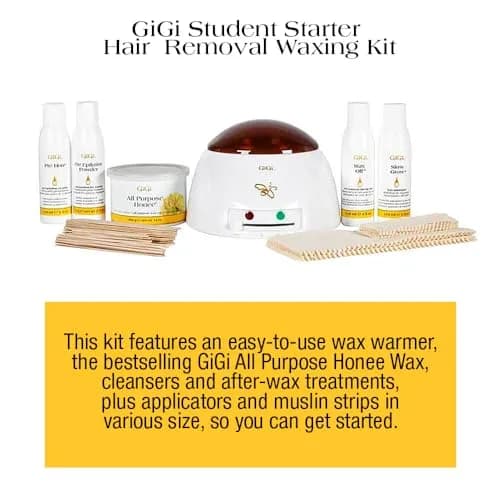 GIGI All Purpose Waxing Kit with Wax Warmer | Soft Wax Hair Removal for Beginners thumbnail 2
