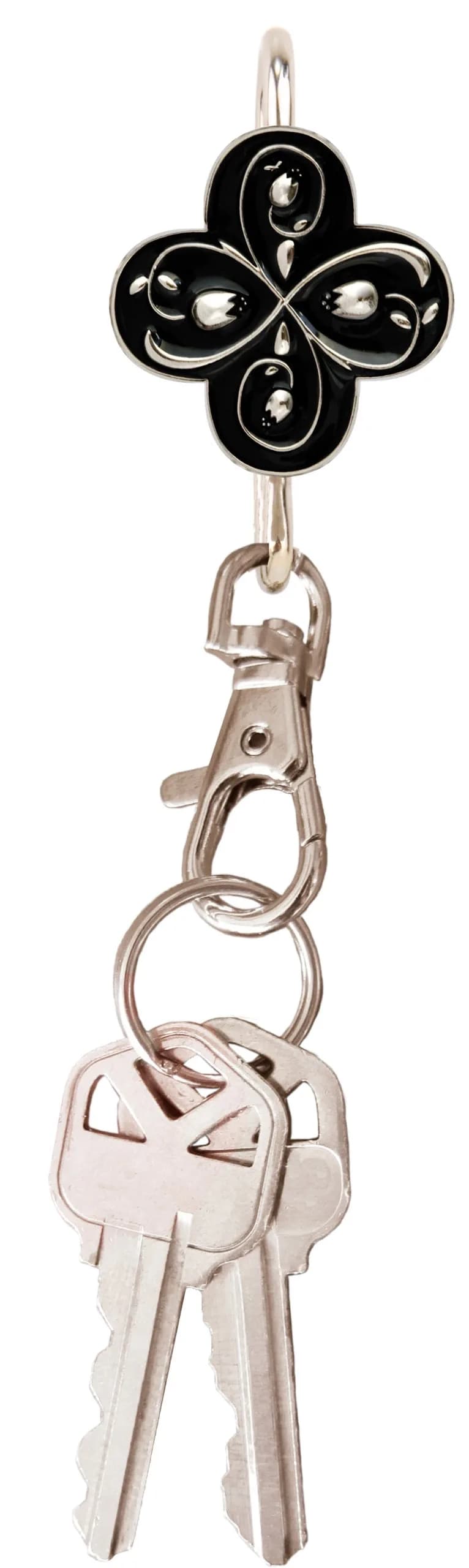 Finders Key Purse Women’s Bag Charm Key Finder, Car Keychain Hook, Vintage Black — Vintage Black