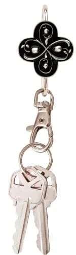 Finders Key Purse Women’s Bag Charm Key Finder, Car Keychain Hook, Vintage Black thumbnail 1