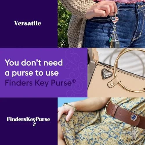 Finders Key Purse Women’s Bag Charm Key Finder, Car Keychain Hook, Vintage Black thumbnail 5