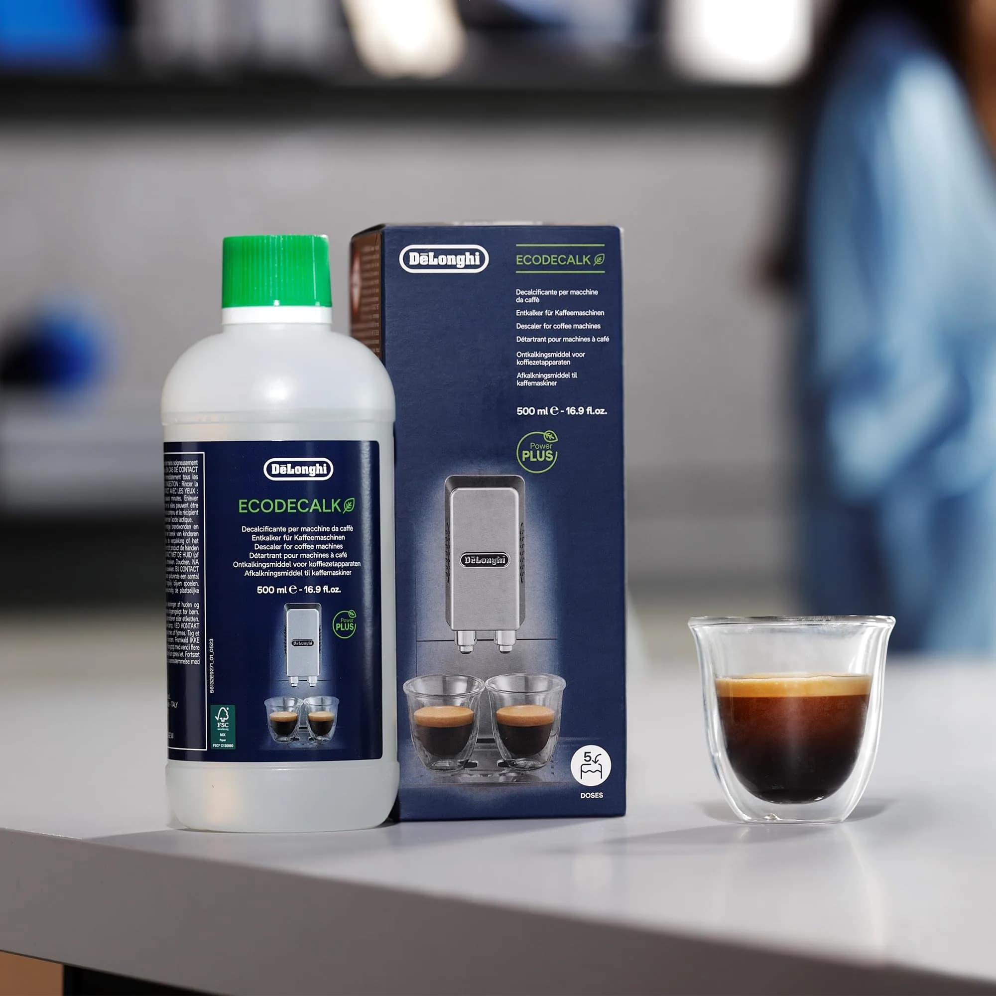 De'Longhi EcoDecalk Universal Descaler 500ml (16.9 Fl Oz) | Coffee Machine Limescale Remover - view 7