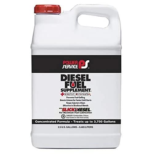 Power Service 01050-02 +Cetane Boost Diesel Fuel Supplement 2.5 Gallon | Cold Weather Anti-Gel & Cetane Enhancer thumbnail 1
