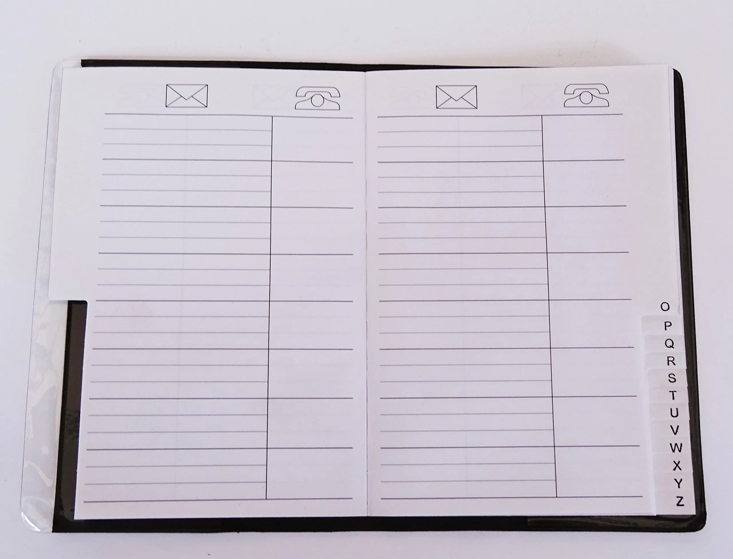 Ai-De-Chef Personal Phone and Address Book Large Size 5 Inch x 7 Inch | Black - view 2