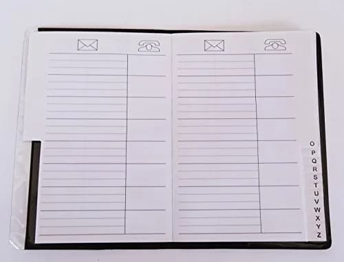 Ai-De-Chef Personal Phone and Address Book Large Size 5 Inch x 7 Inch | Black thumbnail 2