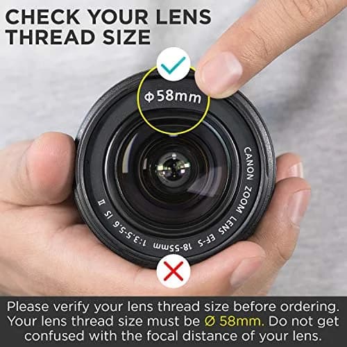 Altura Photo 58mm 0.35x Fisheye Wide Angle Lens with Macro for Canon DSLR | Ultra Wide & Macro thumbnail 2