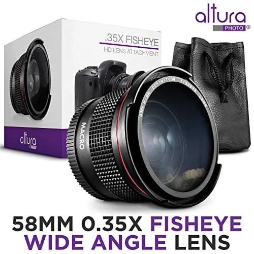 Altura Photo 58mm 0.35x Fisheye Wide Angle Lens with Macro for Canon DSLR | Ultra Wide & Macro thumbnail 3
