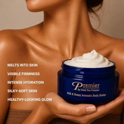 Premier Dead Sea Anti-Aging Body Cream - Milk & Honey 5.95 oz | Deep Hydration & Firming thumbnail 5
