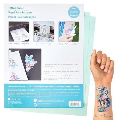 Silhouette America Temporary Tattoo Paper 2 Pack | Custom Inkjet Printable Designs for Events & Parties thumbnail 1