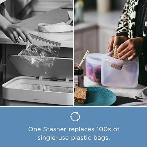 Stasher Premium Reusable Silicone Stand-Up Mini Bag 237ml (8 fl oz) | Leak-Free Pinch-Loc Seal for Food Storage thumbnail 9