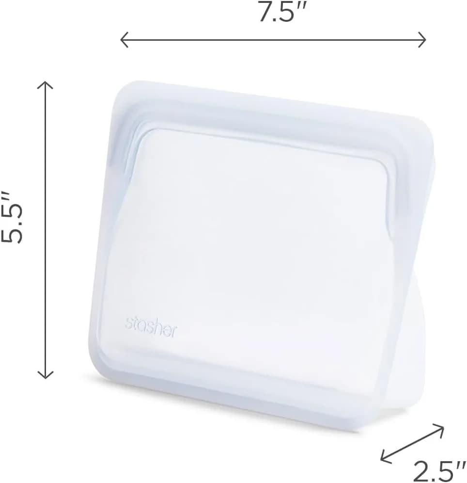 Stasher Premium Reusable Silicone Stand-Up Mini Bag 237ml (8 fl oz) | Leak-Free Pinch-Loc Seal for Food Storage thumbnail 4