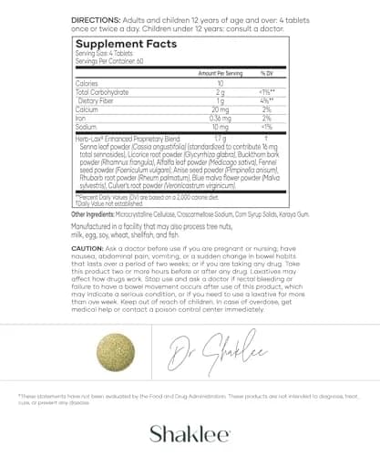 Shaklee Herb-Lax® - Gentle Herbal Formula with Senna Leaf | Supports Digestive Wellness thumbnail 3