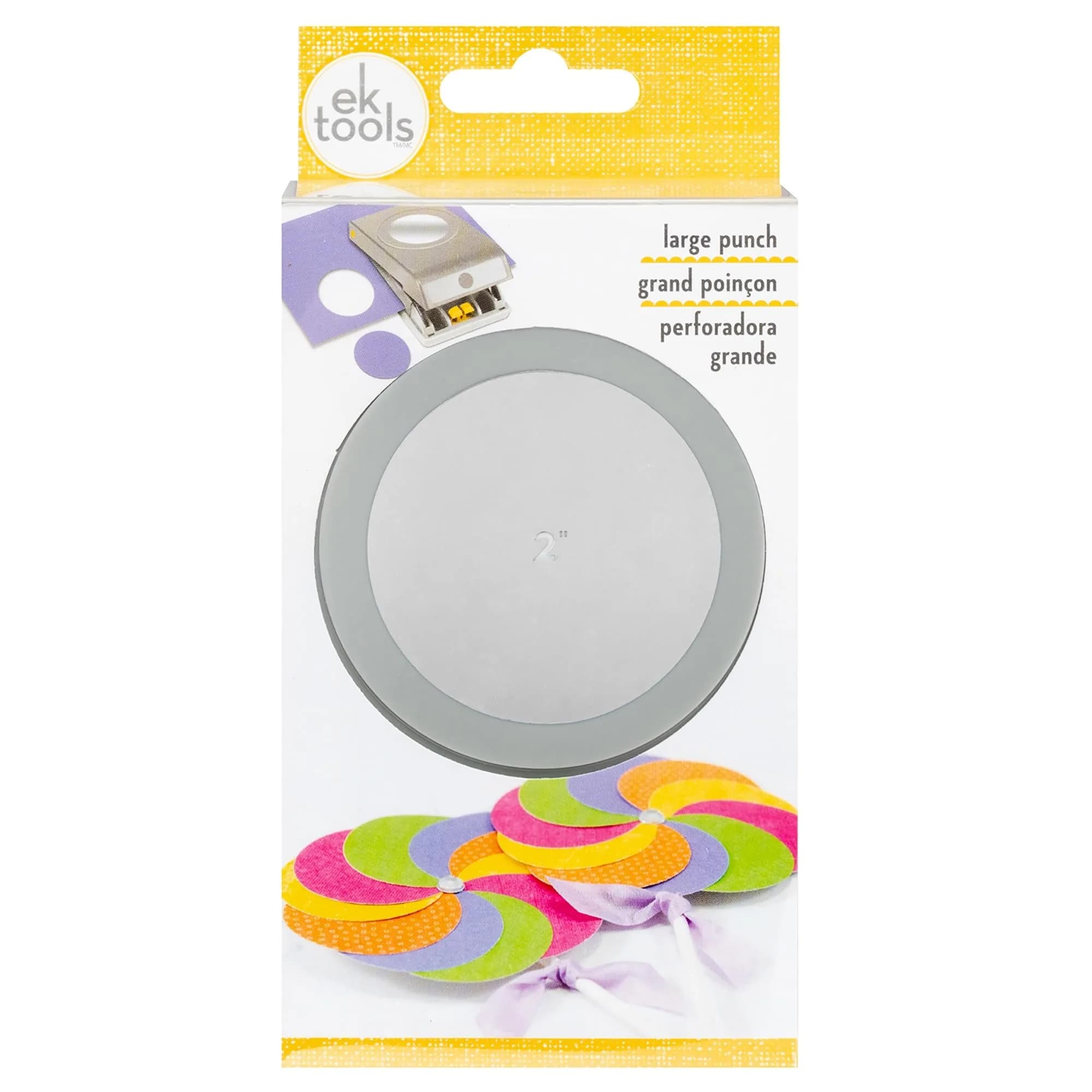 EK Tools 2-inch Metal Paper Punch, Multicolor, 5.08 cm (2 Inch) | Create Precise Circles for Handmade Cards, Scrapbooking, Gift Tags - view 2