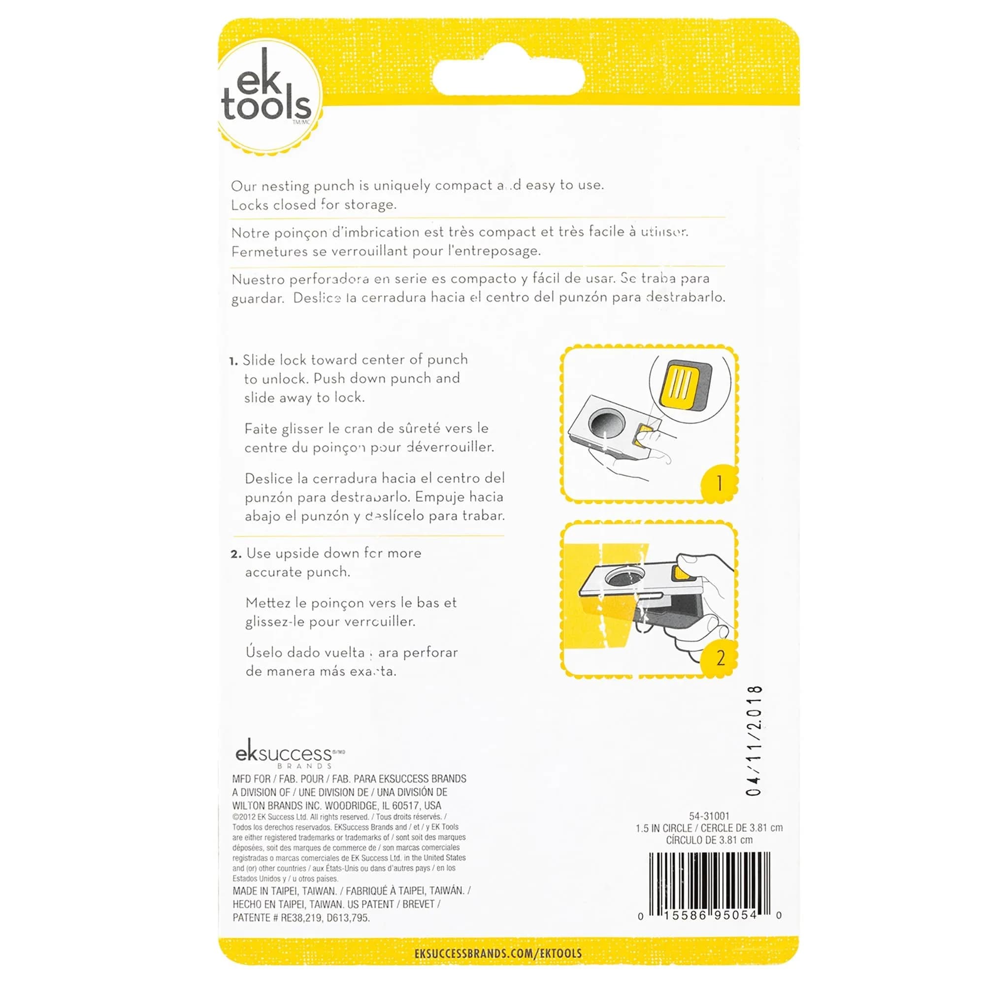 EK Tools 1.5-Inch Circle Punch with Safety Lock | Perfect for Crafts & Cards - view 3