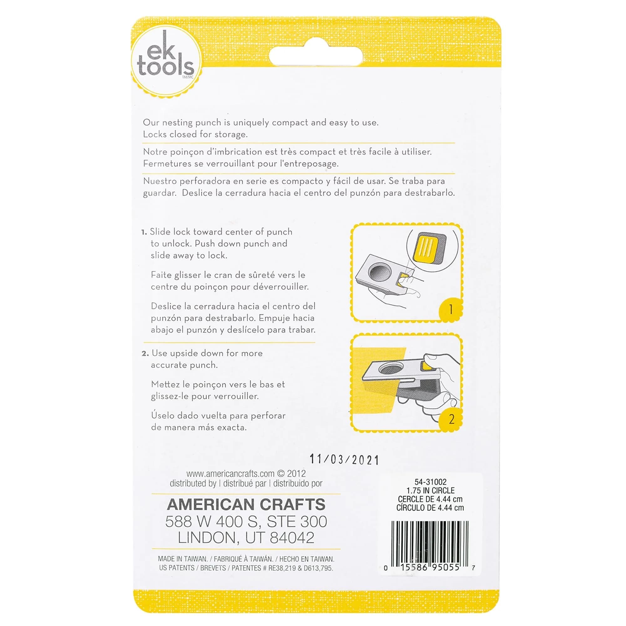 EK Tools Large Circle Punch 1.75 inch (4.44 cm) with Safety Lock | Precision Paper Crafting Tool - view 3