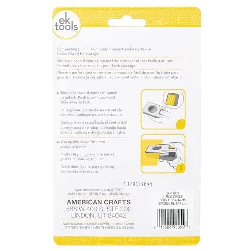 EK Tools Large Circle Punch 1.75 inch (4.44 cm) with Safety Lock | Precision Paper Crafting Tool thumbnail 3