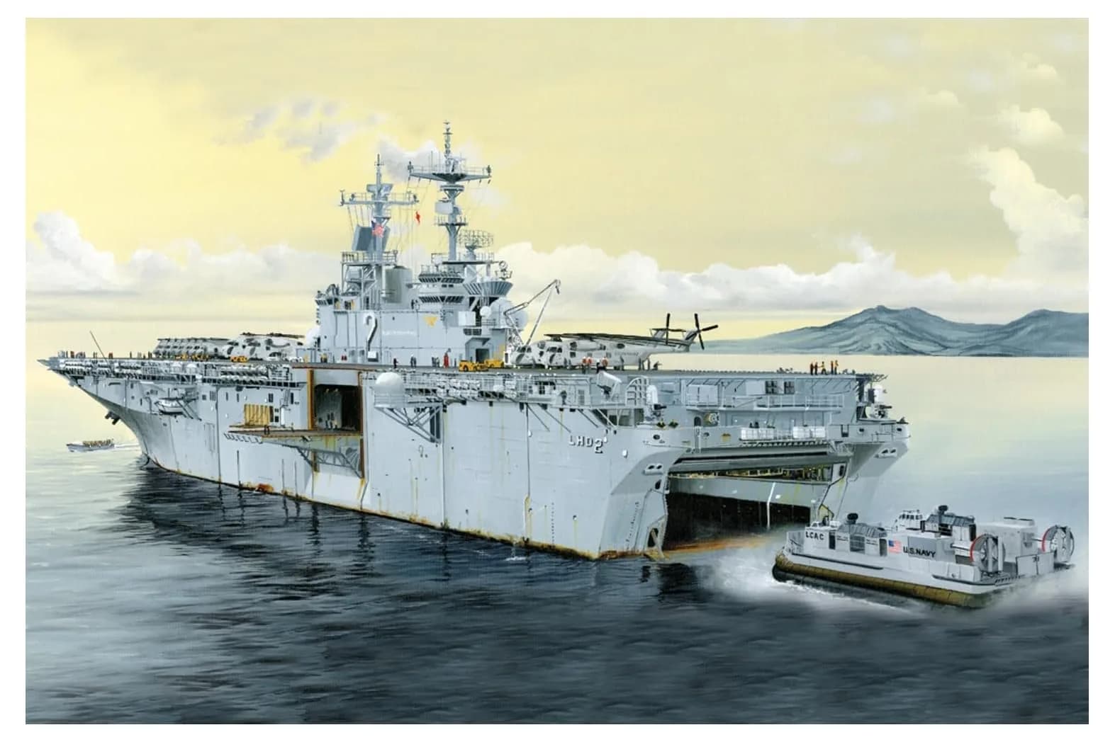 Hobby Boss USS Essex LHD-2 Model Building Kit 1/700 Scale | 600+ Pieces for Detailed Assembly — Navy